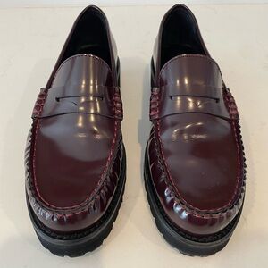 Margaux Women’s Louisa Loafer Burgundy Calf Size 38 (US 8) Wide